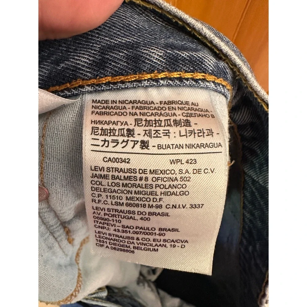 Levis 550 Relaxed Fit Tapered Leg Blue Denim Jeans Mens 50x30